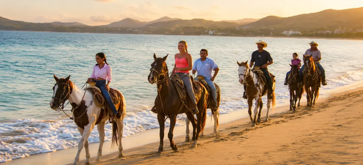 Guided sunset horseback ride along a Caribbean beach in Punta Cana